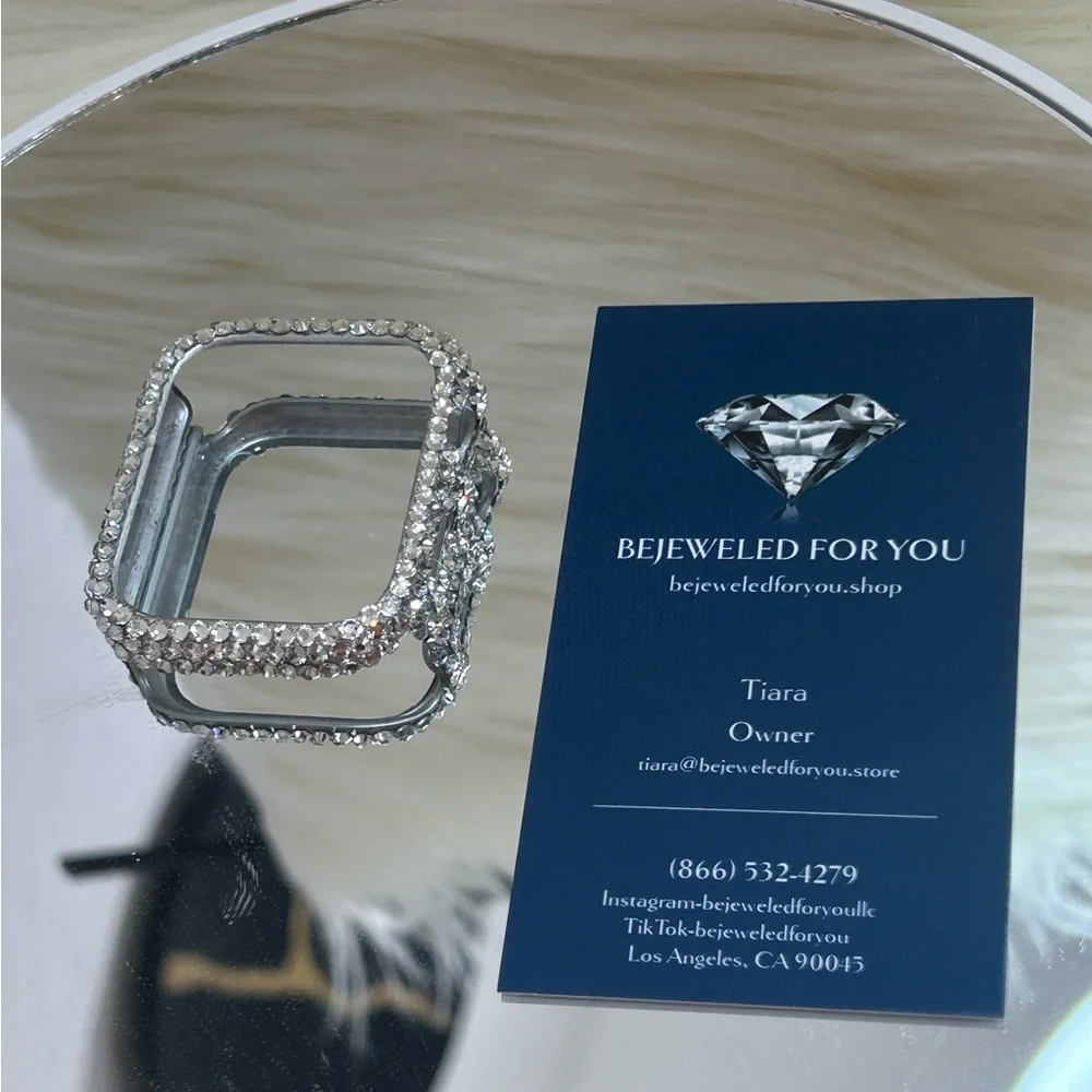 Custom Bling Apple Watch Case With Crystal Ax Clear Crystals